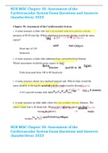 NUR MISC Chapter 30&colon; Assessment of the Cardiovascular System Exam Questions and Answers &lpar;handwritten&rpar; 2023
