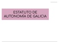 Esquema Estatuto Autonomía de Galicia
