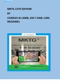 MKTG 12th Edition by  Charles W Lamb, Joe F Hair, Carl McDaniel Test Bank All Chapters 1-22
