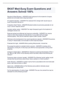 BKAT Med-Surg Exam Questions and Answers Solved 100&percnt;