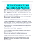 PE Certification Exam&comma;  Question And Answers