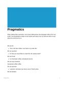 Intro to Linguistics  (LIN201) - Pragmatics