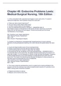 Exam (elaborations) medical surgical nursing  Lewis's Medical-Surgical Nursing, ISBN: 9780323825184
