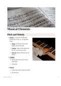 MUHI100 - Musical Elements Notes (Unit 1)