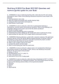 Med-Surg II HESI Test Bank 2022/2023 Questions and  Answers;(perfect guide for your final) 