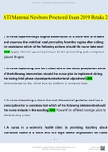 ATI Maternal Newborn Proctored Exam2019 Retake 2 Questions and Answers &lpar;Verified Answers&rpar;