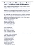Florida Class E Drivers License &lpar;Test Your Knowledge&rpar;Quizzzes And Ans&excl;&excl;