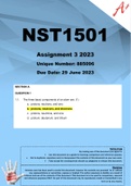 NST1501 Assignment 3 (COMPLETE ANSWERS) 2023 (885096)