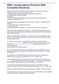 KBN- Jurisprudence Practice With Complete Solutions&period;