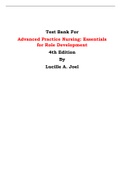Test Bank For Advanced Practice Nursing: Essentials for Role Development 4th Edition By Lucille A. Joel