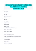 MEDICAL TERMINOLOGY-HOSA 2023 ALL TERMS IN MEDICAL TERMINOLOGY&period;