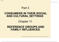 REFERENCE GROUPS AND FAMILY INFLUENCES
