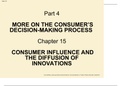CONSUMER INFLUENCE AND THE DIFFUSION OF INNOVATIONS