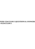 NURS 5334 EXAM 3 QUESTIONS & ANSWERS -N5334 EXAM 3.