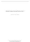 Medical Surgical Nursing Practice Quiz 1