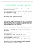 Paul Mitchell Core study for test 2023