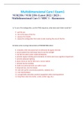Multidimensional Care I Exam1  NUR2356 / NUR 2356 (Latest 2022 / 2023) : Multidimensional Care I / MDC 1 - Rasmussen