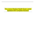 Tina Jones Shadow Health Exam Latest Updated with Complete Solution&period;