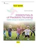 Test Bank for Essentials of Pediatric Nursing 4th Edition by Theresa Kyle & Susan Carman - Complete, Elaborated and Latest Test Bank. ALL Chapters (1-29) Included and Updated