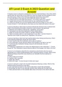 ATI Level 2 Exam A 2023 Question and Answer