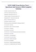 LCDC IC&RC Exam Review Test 1 Questions And Answers With Complete Solution