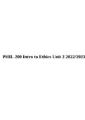PHIL 200 Intro to Ethics Unit 2 2022/2023.