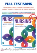 Test Bank For Nursing: A Concept-Based Approach to Learning Volume I & II, 3rd Edition by Pearson Education 9780134616803 ALL Chapters .