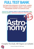 Test Bank For Astronomy 1st Edition By  Andrew Fraknoi, David Morrison, Sidney C. Wolff Wolff  9781938168284 Chapter 1-30 Complete Guide .