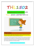 THL1502 ASSIGNMENT 4 S1 2023