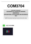 COM3704 - ASSIGNMENT 1 SOLUTIONS (SEMESTER 01 - 2023)