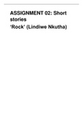 Analyzing Lindiwe Nkutha's short story "Rock" through narrative style, setting, characterisation, and symbolism.