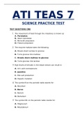 ATI TEAS 7 SCIENCE PRACTICE TEST