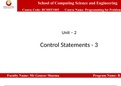 control statements case control