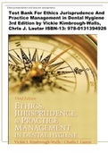 Test Bank For Ethics Jurisprudence And Practice Management in Dental Hygiene 3rd Edition by Vickie Kimbrough-Walls, Chrla J. Lautar ISBN-13: 978-0131394926