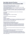 ServSafe Alcohol Practice Exam&lpar;Questions And Answers&rpar; 2023&period;