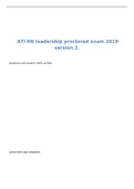  ATI RN leadership proctored exam 2019 version 2
