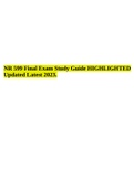 NR 599 Final Exam Study Guide HIGHLIGHTED  Latest 2023.