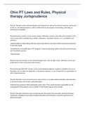 Ohio PT Laws and Rules&comma; Physical therapy Jurisprudence exam 2023 with 100&percnt; correct answers