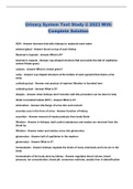 Urinary System Test Study &commat; 2023 With Complete Solution