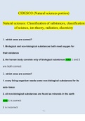 CIDESCO Natural sciences portion Questions and Answers 2023 (Verified Answers)