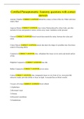Certified Paraoptometric Anatomy questions with correct answers