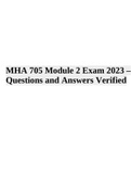 MHA 705 Module 2 Exam 2023 – Questions and Answers Verified