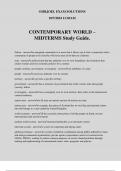 CONTEMPORARY WORLD &ndash; MIDTERMS Study Guide&period;