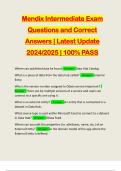 Mendix Intermediate Exam Questions and Correct Answers &vert; Latest Update 2024&sol;2025 &vert; 100&percnt; PASS