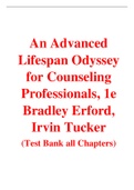 An Advanced Lifespan Odyssey for Counseling Professionals 1st Edition By Bradley Erford, Irvin Tucker (Test Bank)
