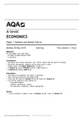 11.AQA A-level ECONOMICS Paper 1 Markets and Market Failure