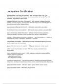 Journalism Certification Exam Questions with complete solutions 2024&sol;2025&lpar; A&plus; GRADED 100&percnt; VERIFIED&rpar;&period;