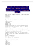 Certified Beer Server Exam ALL ANSWERS 100&percnt; CORRECT SPRING FALL-2023&sol;24 EDITION LATEST GUARANTEED GRADE A&plus;