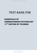 Test bank for essentials of understanding psychology 11th edition by Feldman