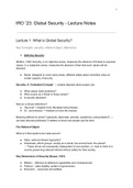 Global Security (6442HGS) - Lecture Notes (1-12)
